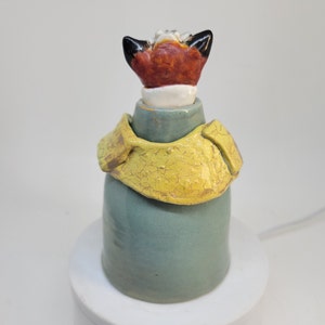 Fox Sculpture Jar Anthropomorphic Ceramic Zoomorphic Vessel image 8