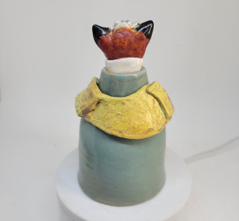 Fox Sculpture Jar Anthropomorphic Ceramic Zoomorphic Vessel image 8