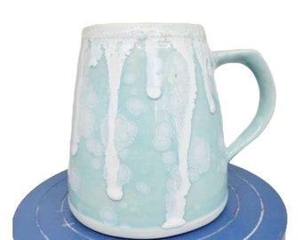 Handmade Large Coffee Mug Pretty Pale Blue