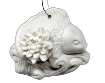 Koi Fish Home Decor Ceramic Ornament Sculpture Animal