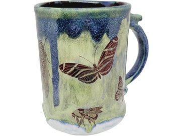 Unique Climate Change Bug Mug Ceramic Handmade Cup