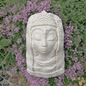 Ceramic Wall Hanging Face Sculpture