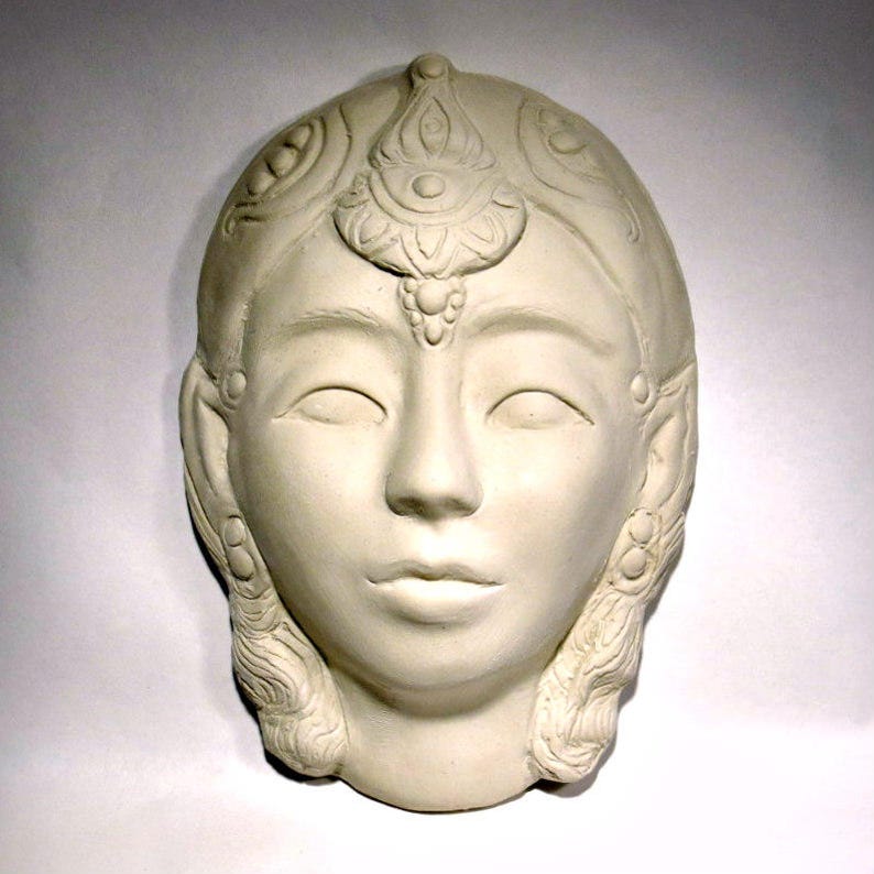 Face Sculpture Art Wall Hanging Etsy