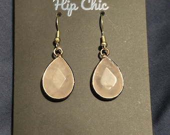 Authentic Rose Quartz Earrings