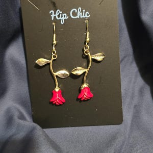 Golden Rose Earrings