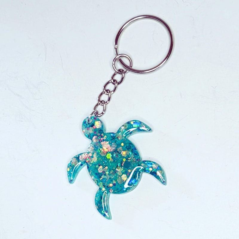 Sea Turtle Bling Keychain - Etsy