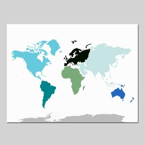 World Map Canvas Art or World Map Print, Modern World Map Decor Modern World Map Art, World Map Wall Decor, World Map Wall Art, Map of World