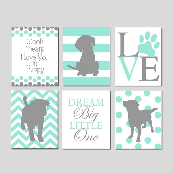 Puppy Nursery Art Etsy