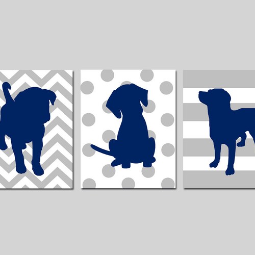 Baby Boy Nursery Decor Kids Art Navy Gray Nursery Wall Art Etsy