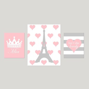Paris Wall Art Paris Nursery Decor, Paris Bedroom Decor Girl Bedroom Art Girl Room Decor, Eiffel Tower Wall Art for Girls - PRINTS OR CANVAS
