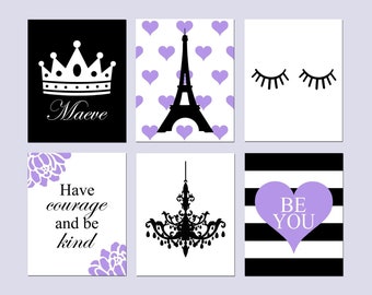 Tween Girl Room Decor, Tween Girl Wall Decor, Teen Girls Bedroom Decor, Set of 6 Canvas Art or Prints for Tweens