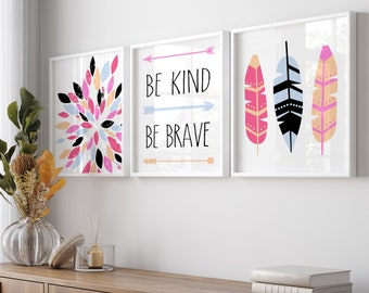 Teen Room Decor, Tween Girl Bedroom Decor, Dorm Room Decor, Teen Wall Art, Set of 3 Prints or Canvas