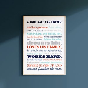 Race Car Nursery Art Race Car Pit Crew Nursery Decor Transportation Nursery Art Boy Nursery Art Quote Race Car Quote CANVAS OR PRINT main image colors