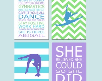 Gymnast Canvas Art Etsy