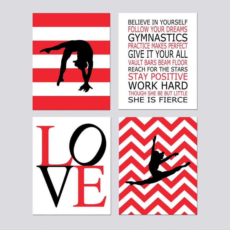 Gymnastics Wall Decor Gymnastics Room Decor Gymnastics Etsy