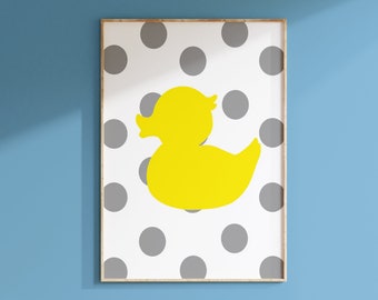 Patito de goma decorativo para el baño, lámina de patito para el baño, lámina de patito bebé, arte de patito para el baño, decoración de patito para el baño infantil - ELIGE TUS COLORES