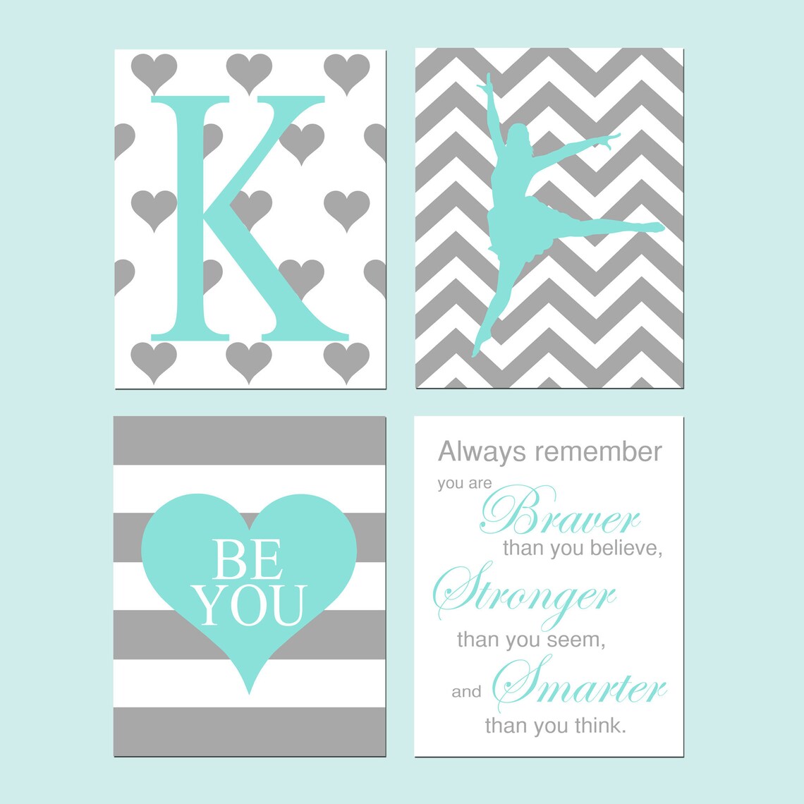 Teal Girl Room Decor Tween Room Decor Young Girl Bedroom - Etsy