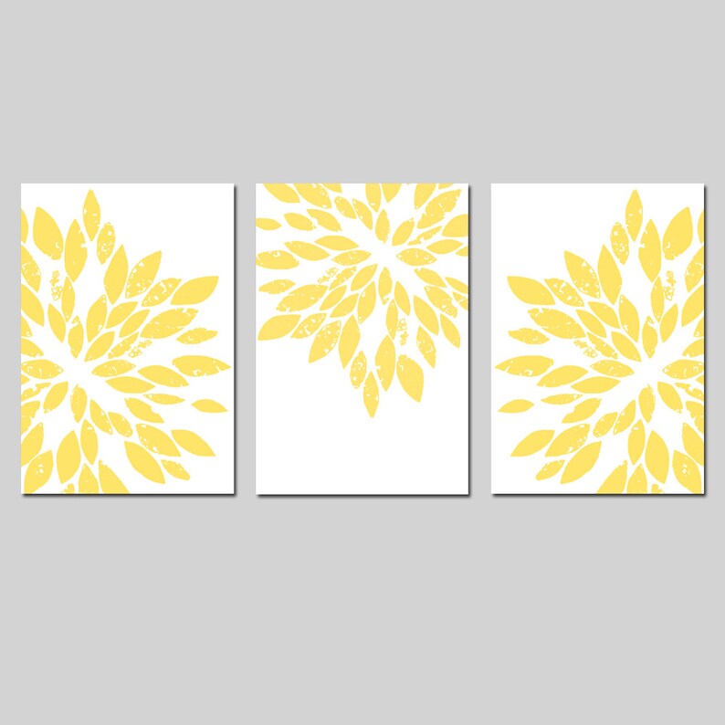 Grey Floral Art Prints Modern Floral Art Prints Gray Floral Etsy