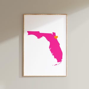 Dorm Decor State Art Print, College State Print, Girl Dorm Wall Art, State Silhouette Art, College Dorm Decor, State Art CANVAS OR PRINT