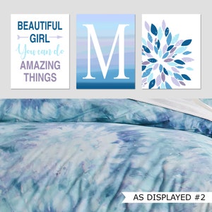 Tween Girl Bedroom Decor, Inspiring Quotes for Girl Room Decor, Teen Girl Room Decor, Ombre Wall Art for Girls, Set of 3 Prints or Canvas As displayed #2