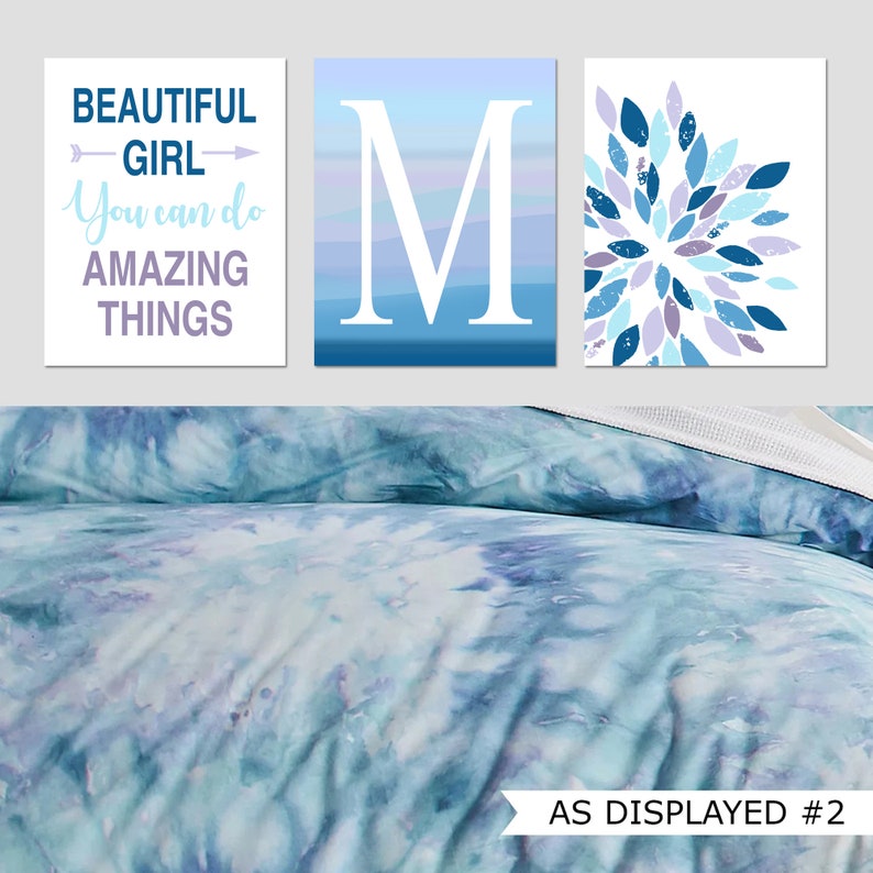Tween Girl Bedroom Decor, Inspiring Quotes for Girl Room Decor, Teen Girl Room Decor, Ombre Wall Art for Girls, Set of 3 Prints or Canvas As displayed #2
