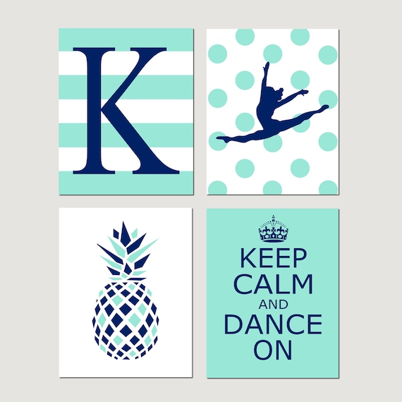 Dance Room Decor, Dance Bedroom Decor, Dance Wall Decor, Dance Wall Art, Tween Girl Bedroom Art, Set of 4 Prints or Canvas