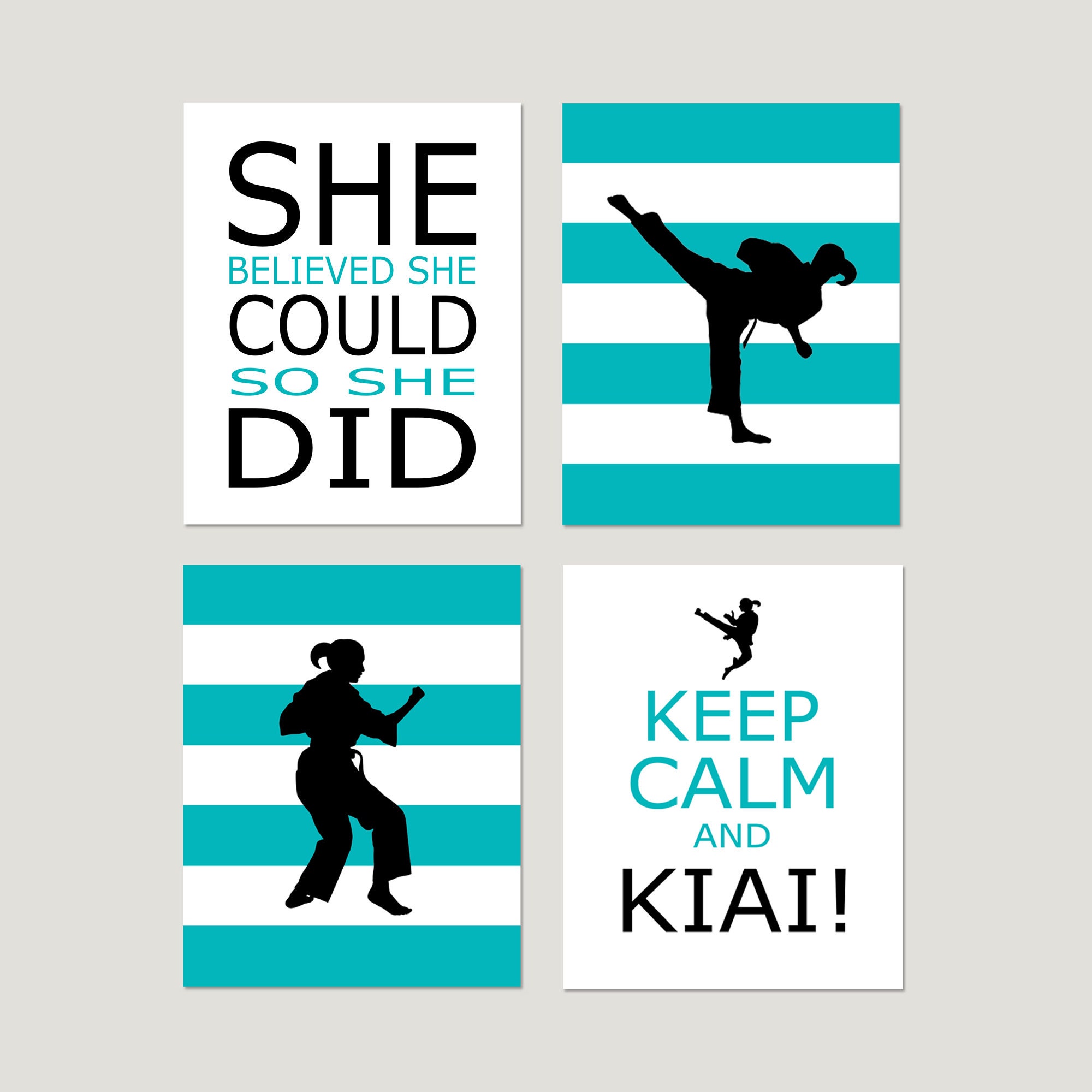 Girls Karate Decor Girls Karate Art Karate Room Decor for Etsy