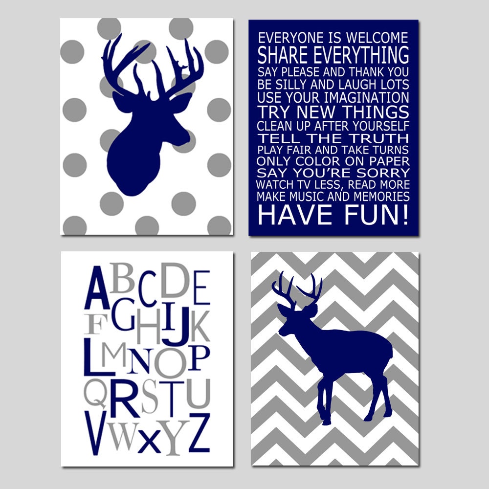 Decoración de ciervos para vivero niño vivero decoración | Etsy