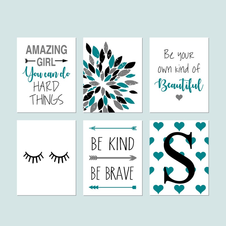 Tween Girl Room Decor Teal Room Decor for Girls Inspiring | Etsy