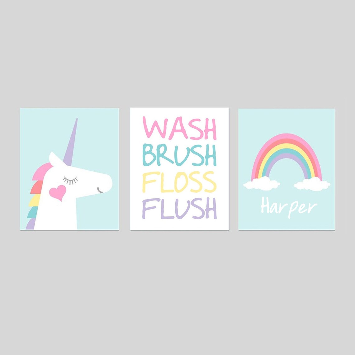 Unicorn Bathroom Art Unicorn Bathroom Decor Unicorn Bathroom Etsy