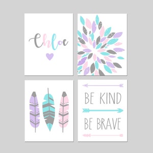 Teenage Girl Room Decor for Walls, Tween Girl Bedroom Decor Teen Room Decor Aesthetic, Teen Girl Bedroom Art Set of 4 Teen Prints OR Canvas