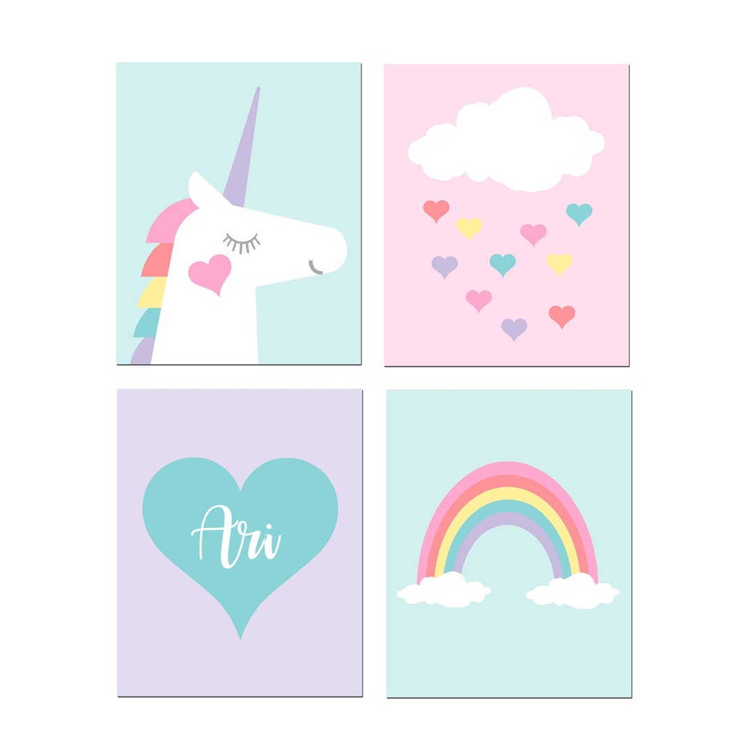 Unicorn Wall Decor Unicorn Room Decor Unicorn Rainbow - Etsy