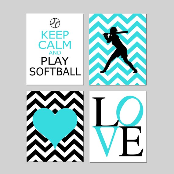 Softball Room Decor Softball Bedroom Decor Softball Wall Etsy