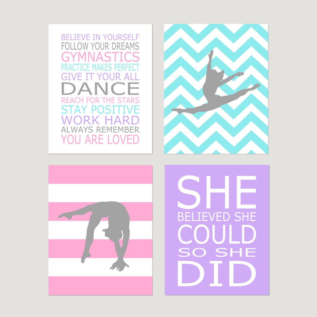 Gymnastics Wall Decor, Gymnastics Room Decor, Dance Room Decor