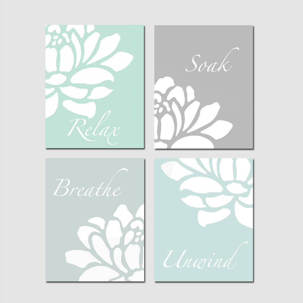 Bathroom Art Black and White Bathroom Decor Adult Bathroom Art Relax Soak Unwind Bathroom Wall ...