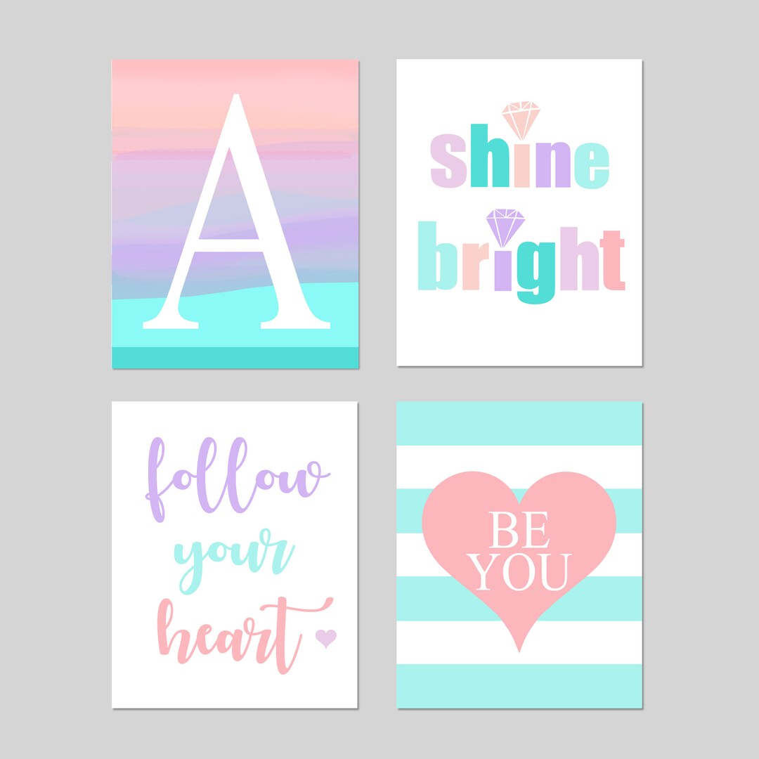 Tween Girl Room Decor Wall Art Tween Girl Gifts Pastel Girl Etsy