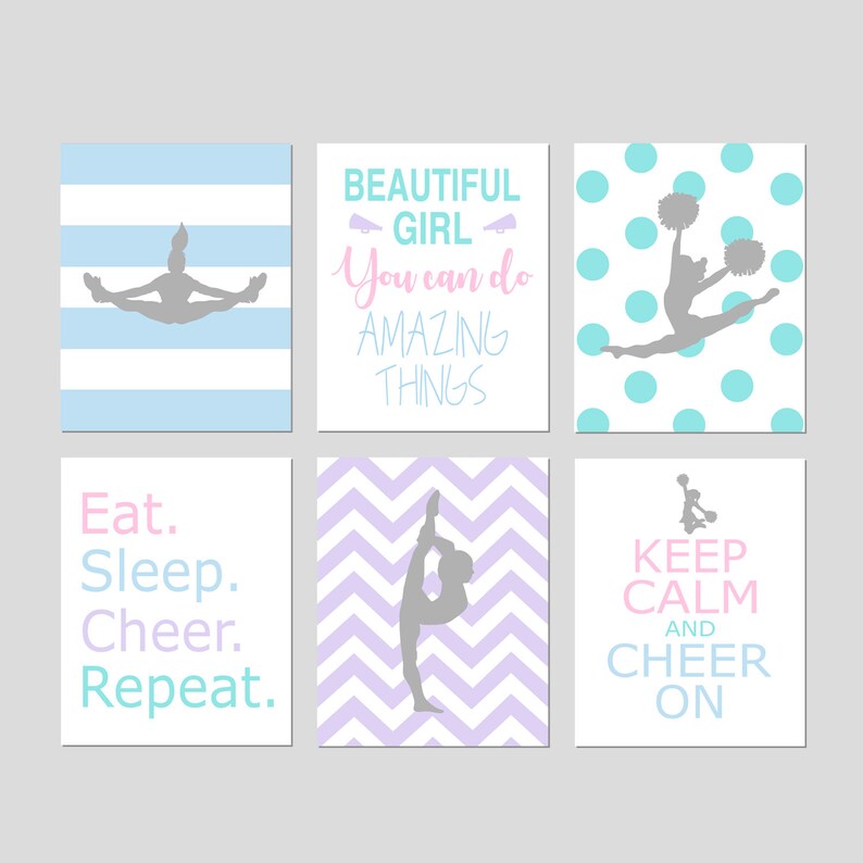 Cheerleading Decor Cheerleading Art Cheerleader Room Decor Etsy