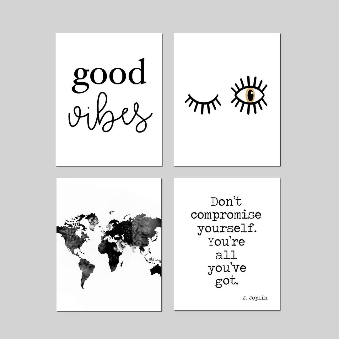 Girls Dorm Decor for Girls Room Decor, Good Vibes, Modern Teen Decor ...