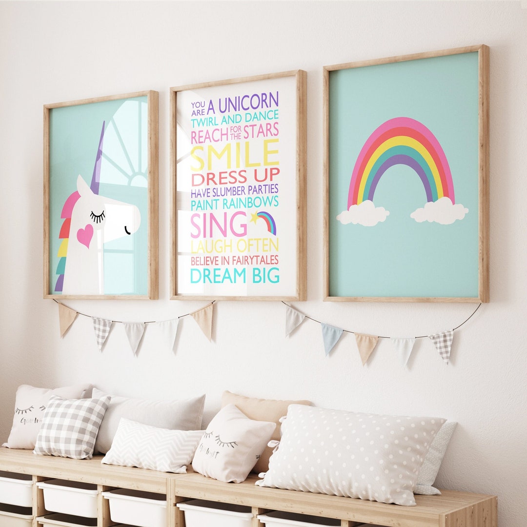 Unicorn Bathroom Art Unicorn Bathroom Decor, Unicorn Canvas Art