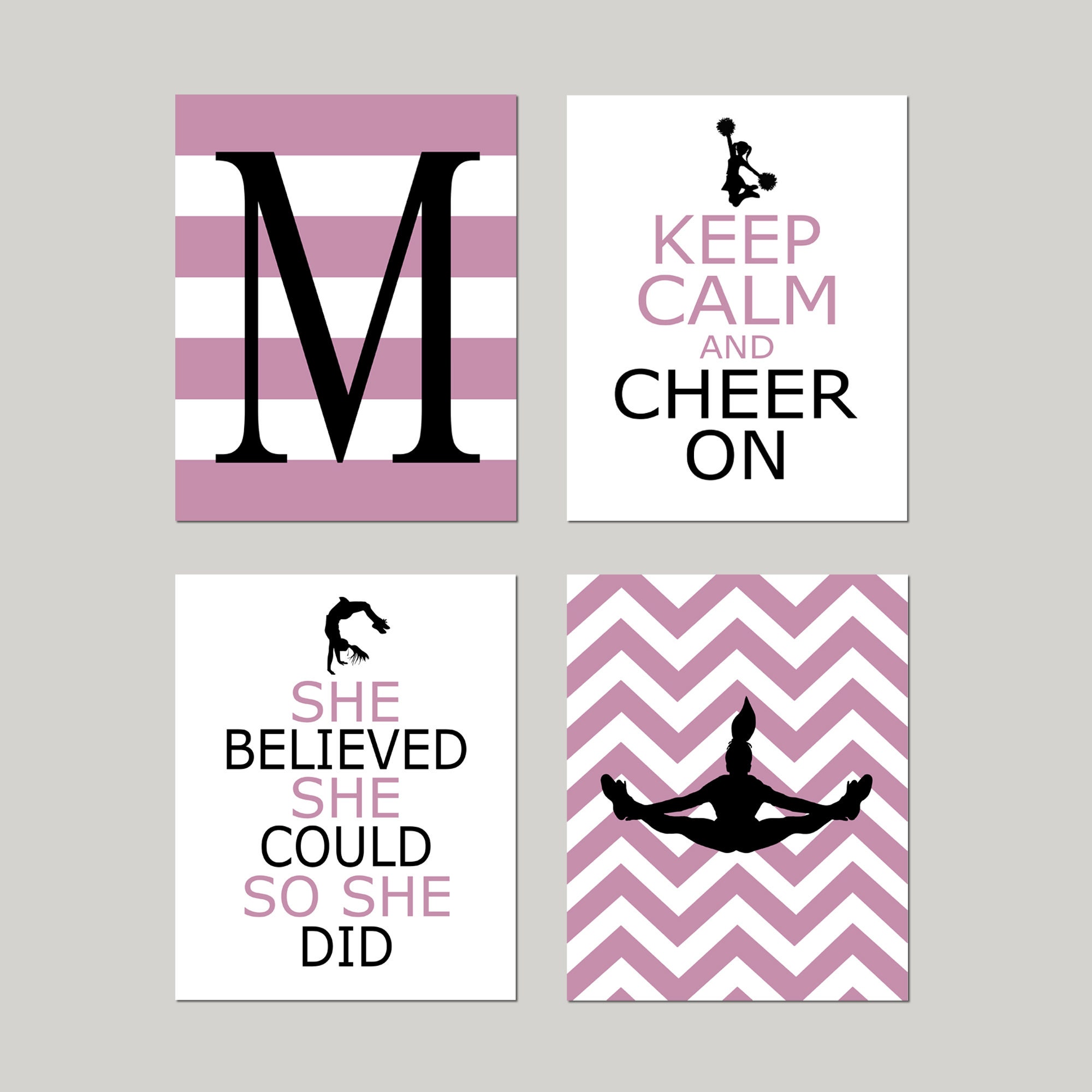 Cheerleader Wall Art, Cheer Decor, Tween or Teen Girls Bedroom Decor ...