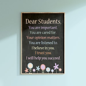 Guidance Counselor Decor - School Psychologist Office Decor - Classroom Poster - Classroom Decorations - Classroom Decor  CHOOSE YOUR COLORS