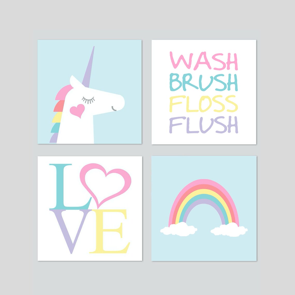 Girls Bathroom Art Unicorn Bathroom Art Girls Bathroom Decor - Etsy