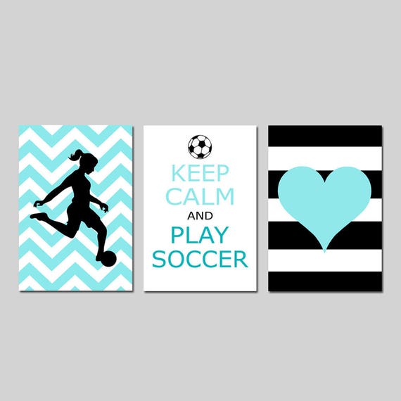 Soccer Wall Art Soccer Room Decor Girl Soccer Art Girls Soccer Etsy
