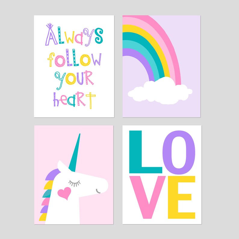 Unicorn Gift for Little Girls Unicorn Bedroom Decor for Girl Etsy