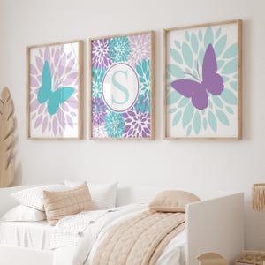 Butterflies Wall Art, Butterflies Prints, Butterfly Room Decor Butterfly Art, Girl Room Decor, Set of 3 Butterfly Canvas or Butterfly Prints
