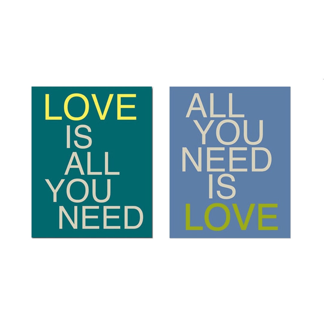 Love Wall Art Love Quotes Love is All You Need Love Wall Etsy