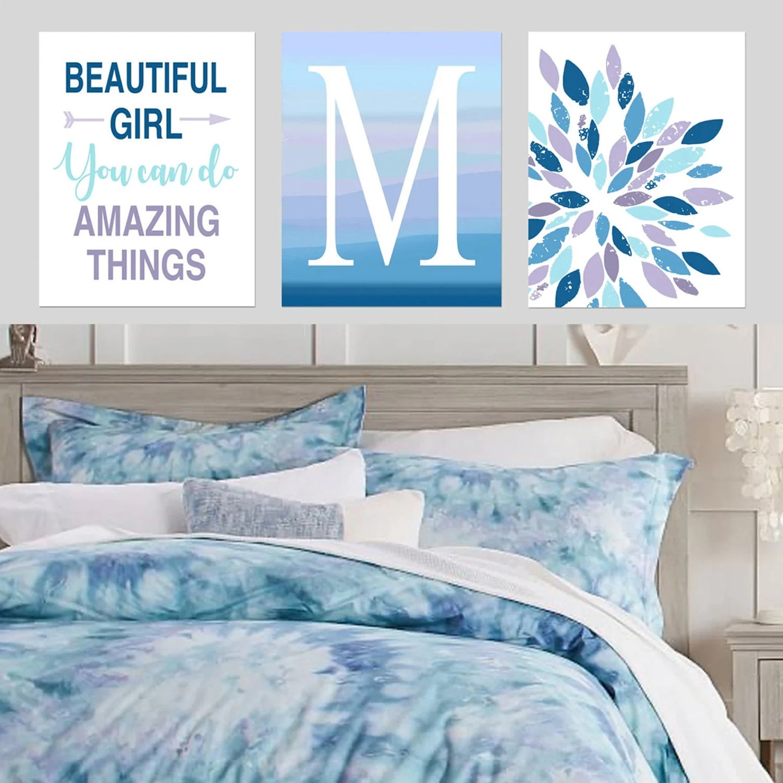 Wall Art for Girls Room Decor Tween Girl Bedroom Decor Ombre | Etsy