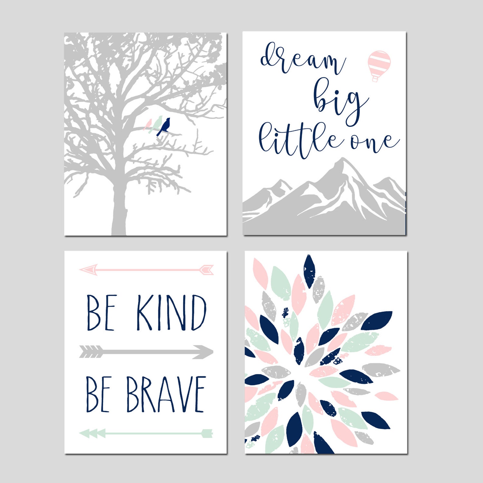 Pink Mint Nursery Decor Boho Nursery Decor Girl Tribal Nursery Etsy