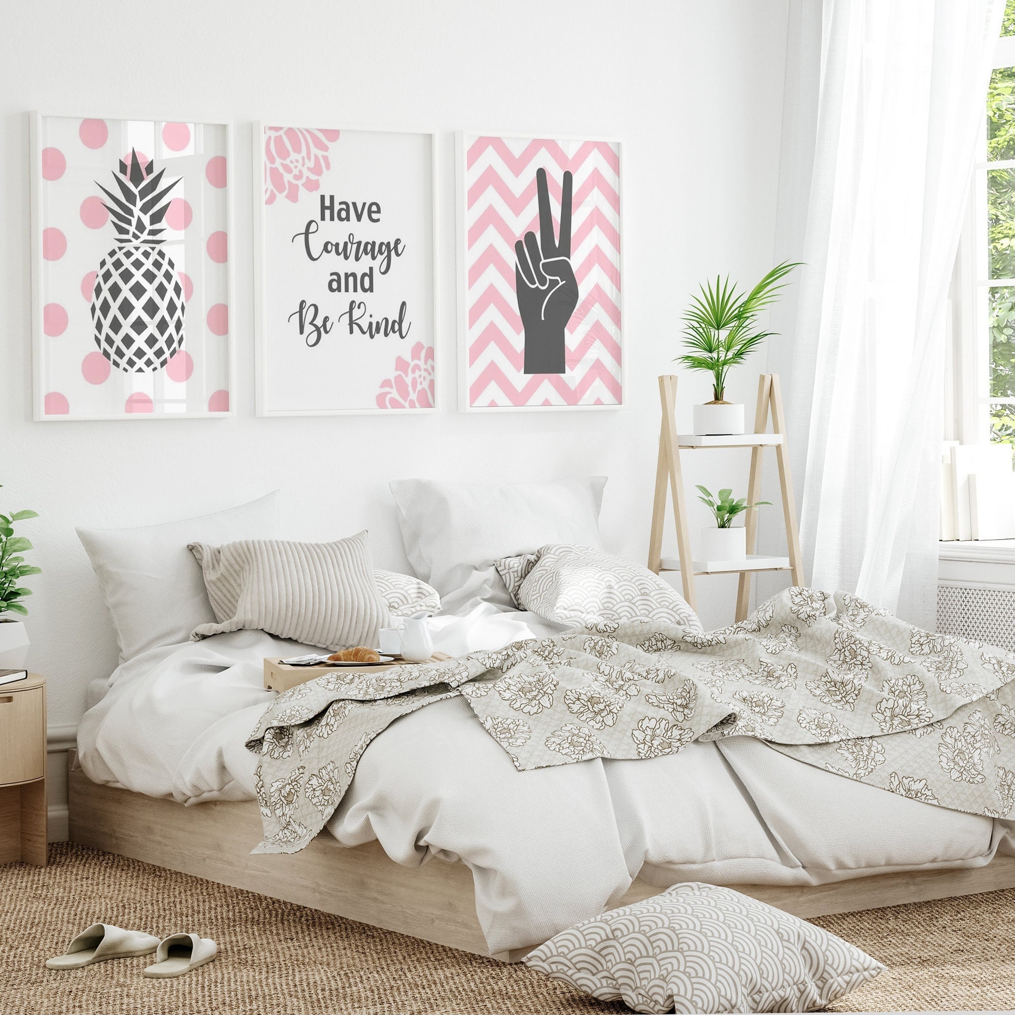 Girl Bedroom Art Set.girl Room Artwork 3 Set,artwork Little Girls Room,set  of 3 Posters for Girls Bedroom,baby Girl Nursery Decor 