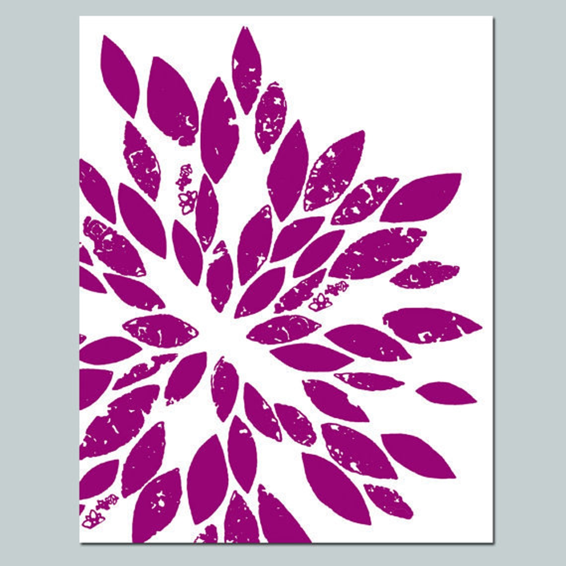 Flower Wall Art Flower Burst Art Floral Burst Art Set of Etsy